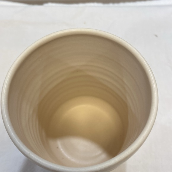 Ceramic tea mug - tent, flower and trees. Signed. - Picture 3 of 9